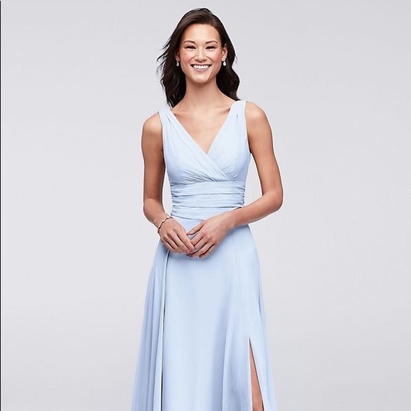 ice blue bridesmaid dresses david's bridal